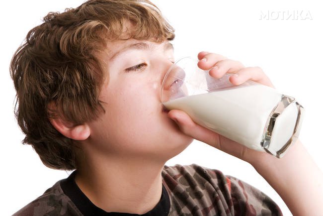 Drinking milk