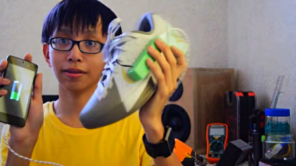 15 Year Old Invents Device That Generates Electricity While You Walk