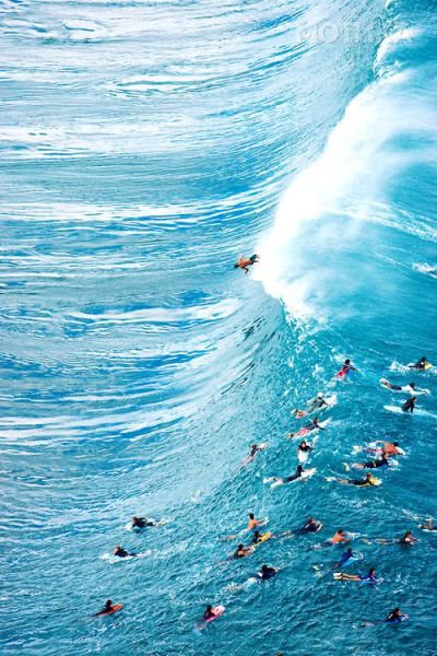 A wipeout at Pipeline.