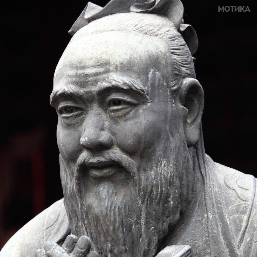 Statue of Confucius at Confucian Temple in Shanghai, China